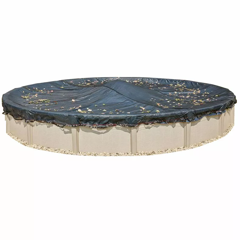 In The Swim 24 Ft Round Polar Plus Above Ground Pool Winter Cover - Heavy-Duty - 12 Year Year Warranty, UV-Resistant Tarp With Cable & Winch For Cold Weather Protection