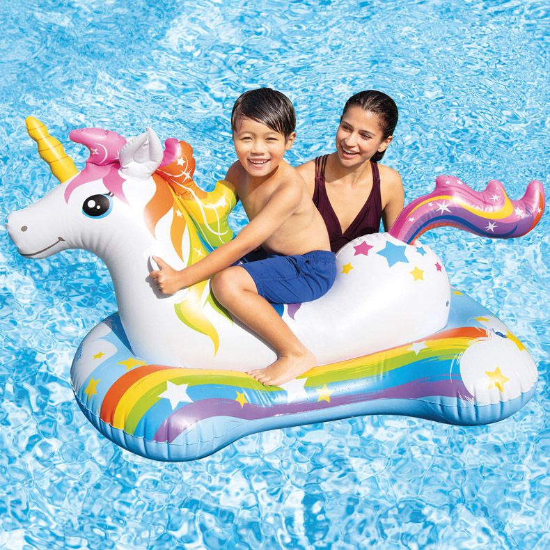 Rare Schwimmtier Reittier INTEX DRAGON Ride-On Inflatable Pool Toy 269cm 