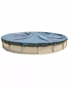 10 Year Above Ground Round Solid Winter Cover on Pool and no background