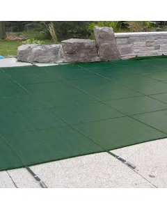Doheny's 12 Year Mesh Safety Cover for 20x40 ft Rectangular Pool, Green