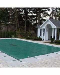Doheny's 15 Year Solid Safety Cover for 12x24 ft Rectangular Pool, Tan