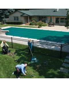 Doheny's 12 Year Mesh Safety Cover for 20x40 ft Rectangular Pool, Green