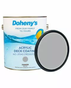 Doheny's Acrylic Deck Coating 1 Gallon Can with Creekstone Swatch Lid