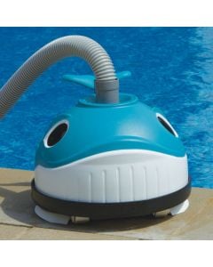 Hayward Wanda Whale Above Ground Pool Cleaner - on patio next to pool