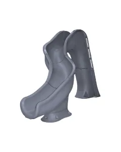 Global Pool Products Rip Tide Pool Slide, Left Turn, Grey