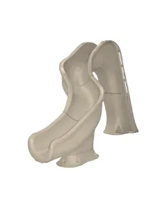 Global Pool Products Rip Tide Pool Slide, Left Turn, Sandstone