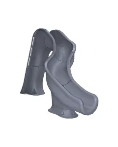 Global Pool Products Rip Tide Pool Slide, Right Turn, Grey