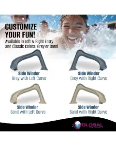 SideWinder Pool Slide on inground pool decking