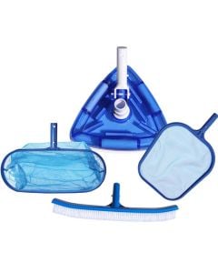 Doheny's Above Ground Maintenance Kit, Standard Leaf Rake Leaf Skimmer Brush Flex Vacuum Head