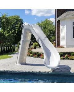Lifestyle image of the Bad Axe X7 slide by the pool