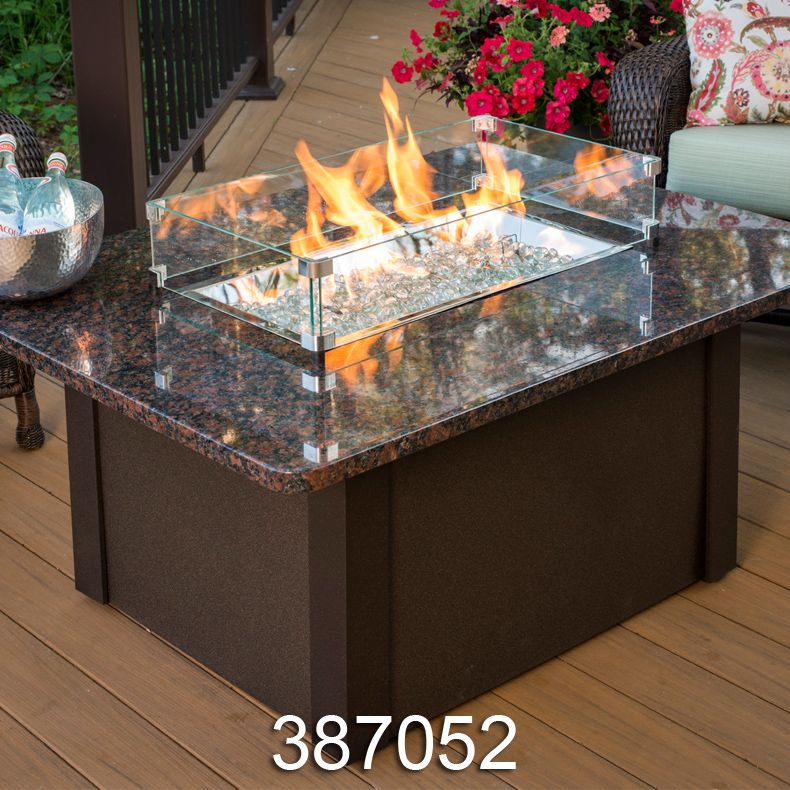 Ogc Grandstone Crystal Fire Pit Table, Outdoor Fire Pit With Granite Top
