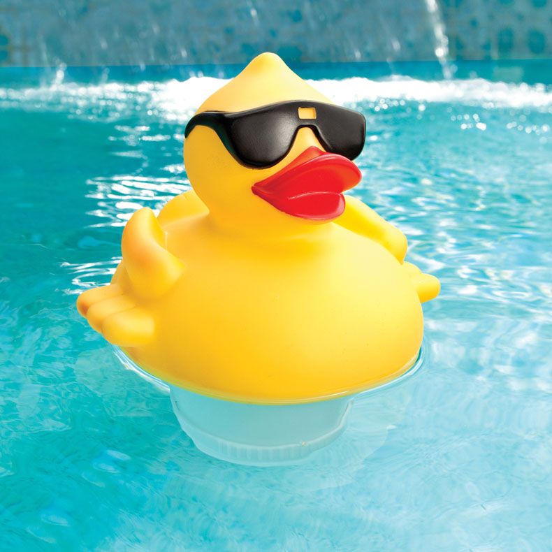 4 Yellow Color Changing LED Floating Duck Swimming Pool Light