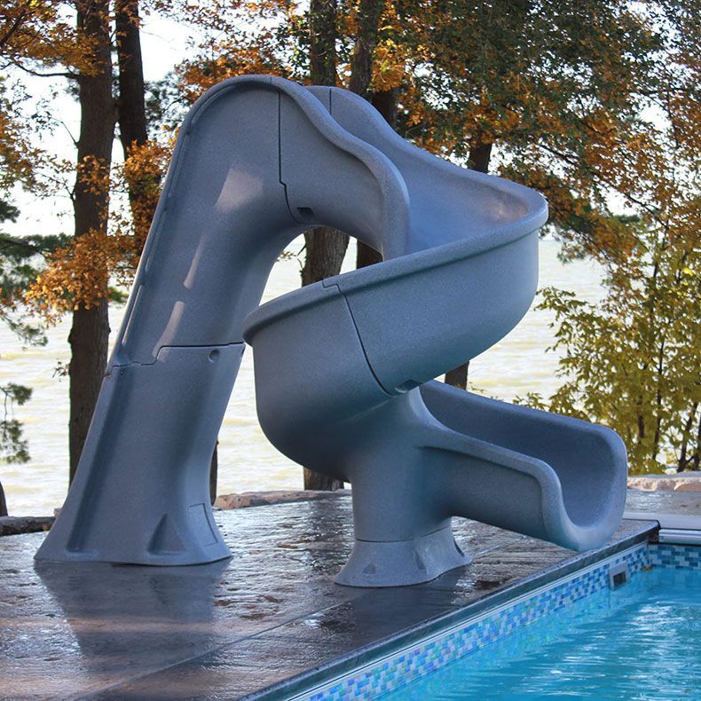 Global Pool Products Tsunami Pool Slide, Grey