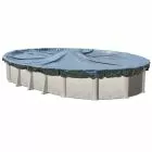 10 Year Above Ground Oval Solid Winter Cover on Pool and no background
