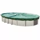 12 Year Above Ground OVal Solid Winter Cover on Pool and no background