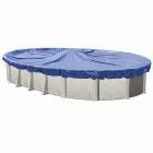 16 Year Above Ground Oval Solid Winter Cover on Pool and no background