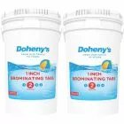 Two buckets of Doheny's 1 Inch Brominating Tablets Bromine Sanitizer for Your Pool or Spa!