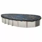 2 Year Above Ground Oval Leaf Net on Pool and no background