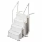 Front view image of Ocean Blue Mighty Step 30 inch for above ground pools with non slip steps and handrails