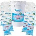Doheny's Shock Chemical Bundle #3 with (24) 1-lb super shock bags and (1) 50-lb chlorine 3 inch tabs bucket, pool shock; shock for pools; pool shock treatment
