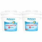 Two buckets of Doheny's Alkalinity Up - 100% sodium bicarbonate to safely raise your pool's alkalinity levels.