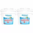 Two Buckets (25 lbs each) of Doheny's Chlorinating Skimmer Sticks - chlorine skimmer sticks to stop algae and bacteria in its tracks.