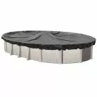 5 Year Above Ground Oval Mesh Winter Cover on Pool and no background