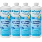 Doheny's Extra-Strength Flocculent, (4) 1 Quart Bottles - Extra-Strength Flocculent bottle for easy debris removal from pools