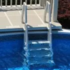 Lifestyle image of Vinyl Works Deluxe In-Pool Drop-In Step, 32 inches