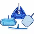Doheny's Above Ground Maintenance Kit, Standard Leaf Rake Leaf Skimmer Brush Flex Vacuum Head