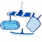 Doheny's Inground Maintenance Kit, Standard Leaf Rake Leaf Skimmer Brush Flex Vacuum Head