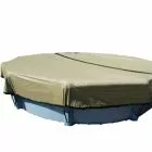 Ultimate Solid Winter Pool Cover 12 ft Round – 10 Year Warranty, 6" Mesh Drain Band, High Tear & Puncture Resistance | 15 ft Actual Size