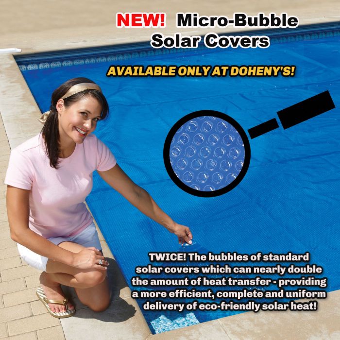 Supreme Blue 2400 Series Micro-Bubble Solar Cover, 7 Year Warranty, 15x30 ft Oval by Doheny's