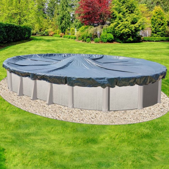 Solid Winter Cover for 15x30 ft Oval Pools Above Ground