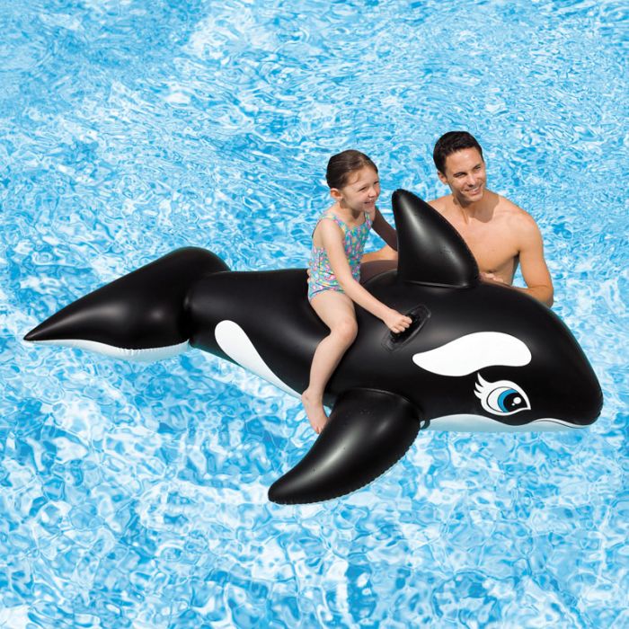 Float Inflatable Ride on Whale Water Fun Kids Play Pool New Fast Shipping G 