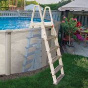 Confer Heavy-Duty A-Frame Ladder with Barrier