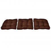 Sunbrella Sofa Cushions, Set of 3, 60x19 in, Bay Brown