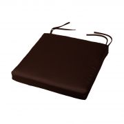 Sunbrella Chair Pad with Ties in Two Corners, 17.5x16 in, Bay Brown