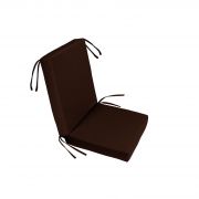 Sunbrella Flat Style Seat 18x19 in, & Back 18x23 in, Cushion Set, Bay Brown