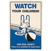 Poolmaster Watch Your Children! Sign - English - 12 x 18