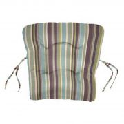 Sunbrella Tufted Chair Back Cushion with Ties on Two Sides, 18x20 in, Brannon Whisper