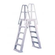 Vinyl Works Slide Lock A-Frame Ladder, White