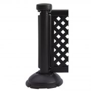 Grosfillex Decorative Portable Fence Post and Base Kit, Black