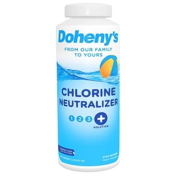 Bottle of Doheny's Chlorine Neutralizer, 2 lb. - the fastest way to reduce chlorine levels in your pool.