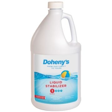 Front label of Doheny's Liquid Stabilizer 1 Gallon Jug