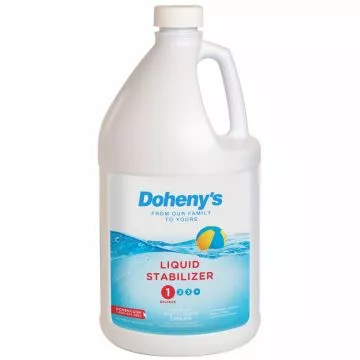 Front label of Doheny's Liquid Stabilizer 1 Gallon Jug
