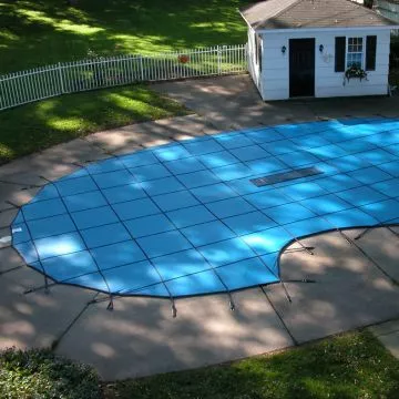 Doheny's 10 Year Solid Safety Cover for 18x36 ft (Actual Cover Size is 20x38) Rectangular Pool, Blue