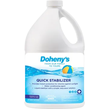Doheny's Quick Stabilizer Front Label of Gallon Jug