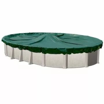 16 Year Above Ground Oval Max-Force Winter Cover on Pool and no background