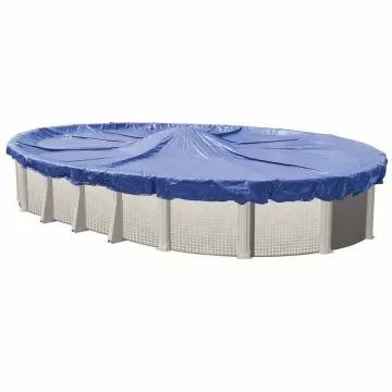 16 Year Above Ground Oval Solid Winter Cover on Pool and no background